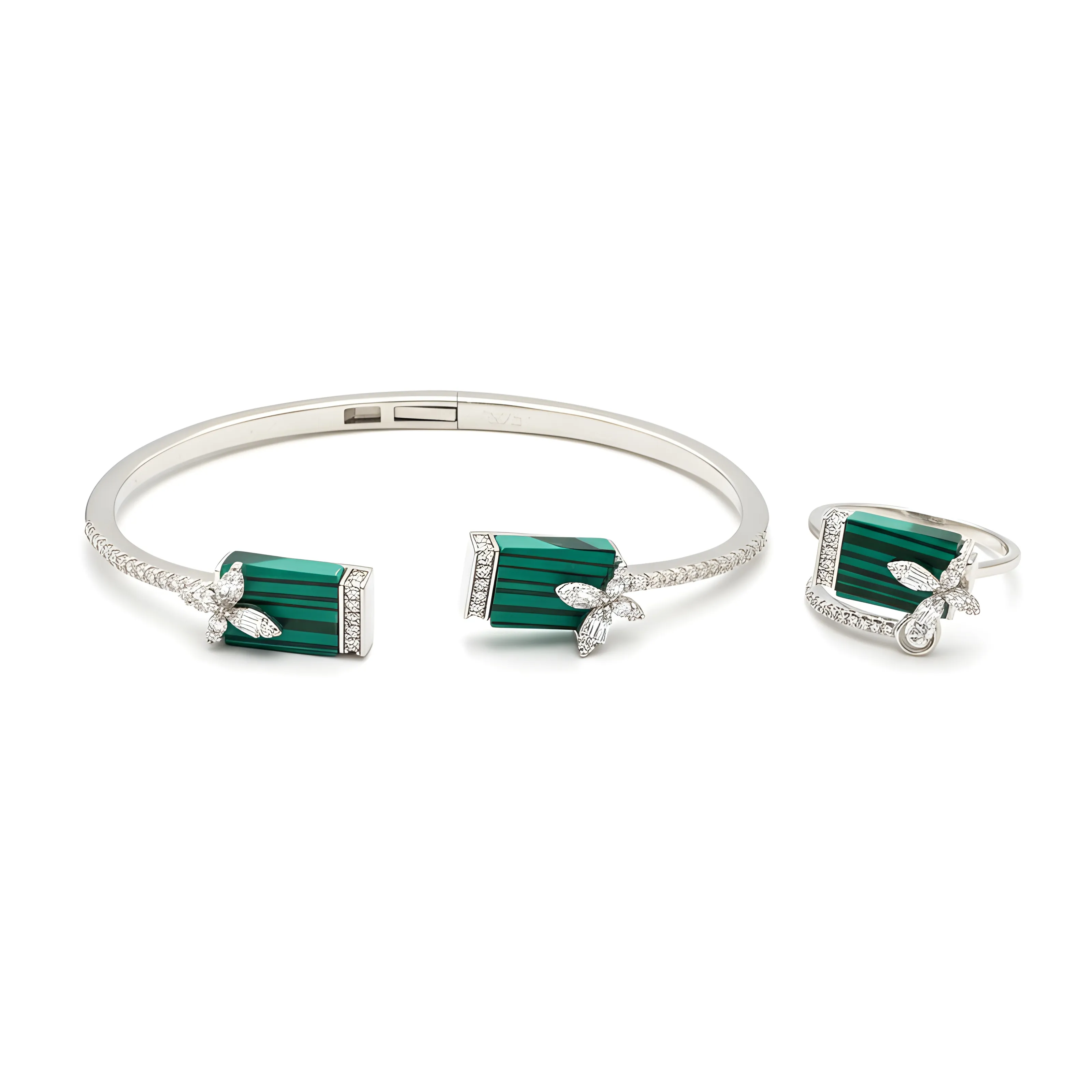 Designer Diamond Bracelet With Ring Set