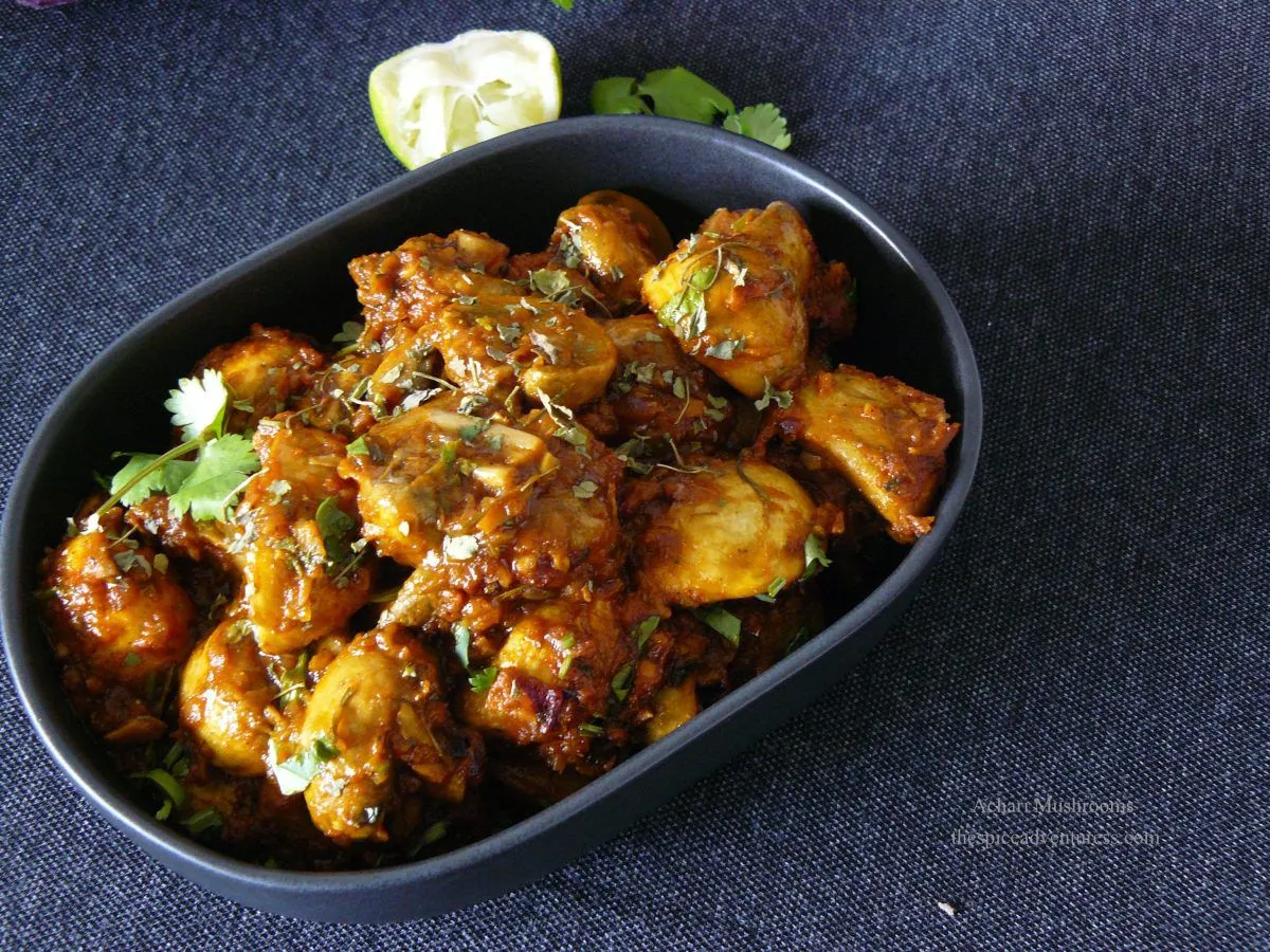 Lemon Achaar Mushrooms