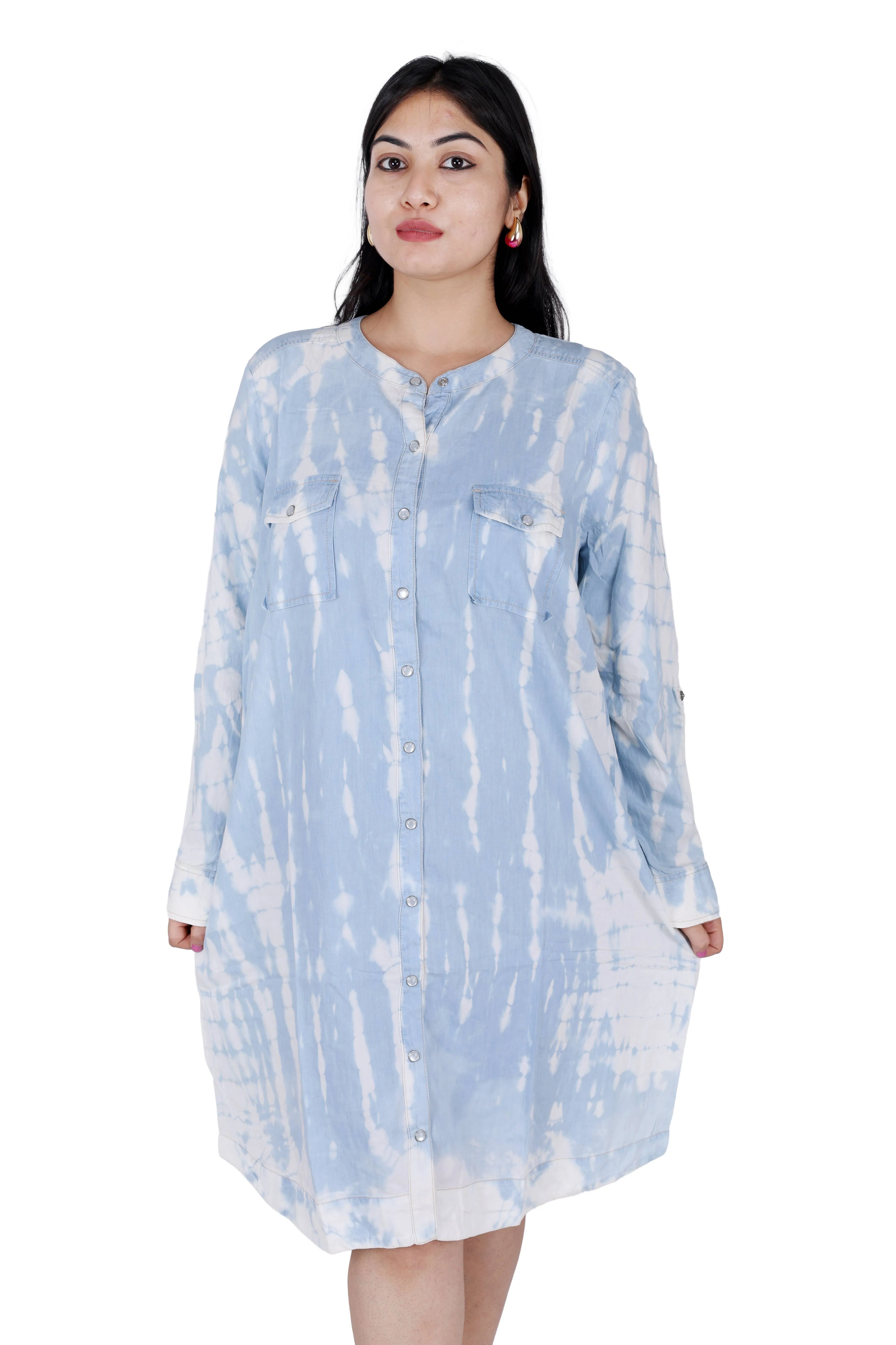 Denim Tie-Dye Dress