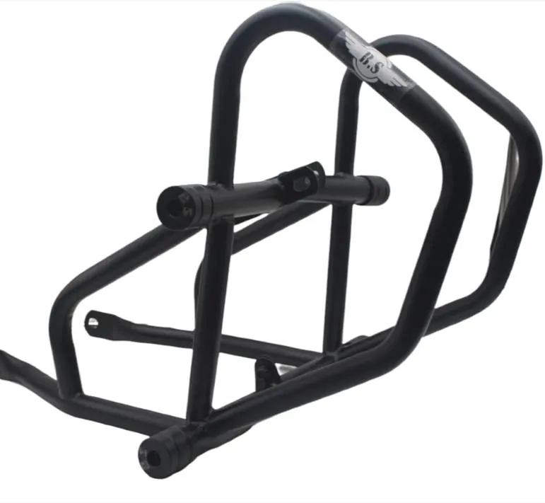 Bs auto  DOMINAR 400 BS6 SLIDER CRASH GUARD IN STAINLESS STEEL BLACK POWDER COATED