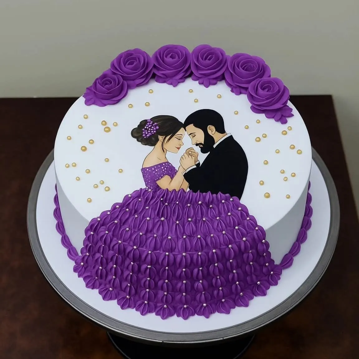 Custom Couple Portrait Cake