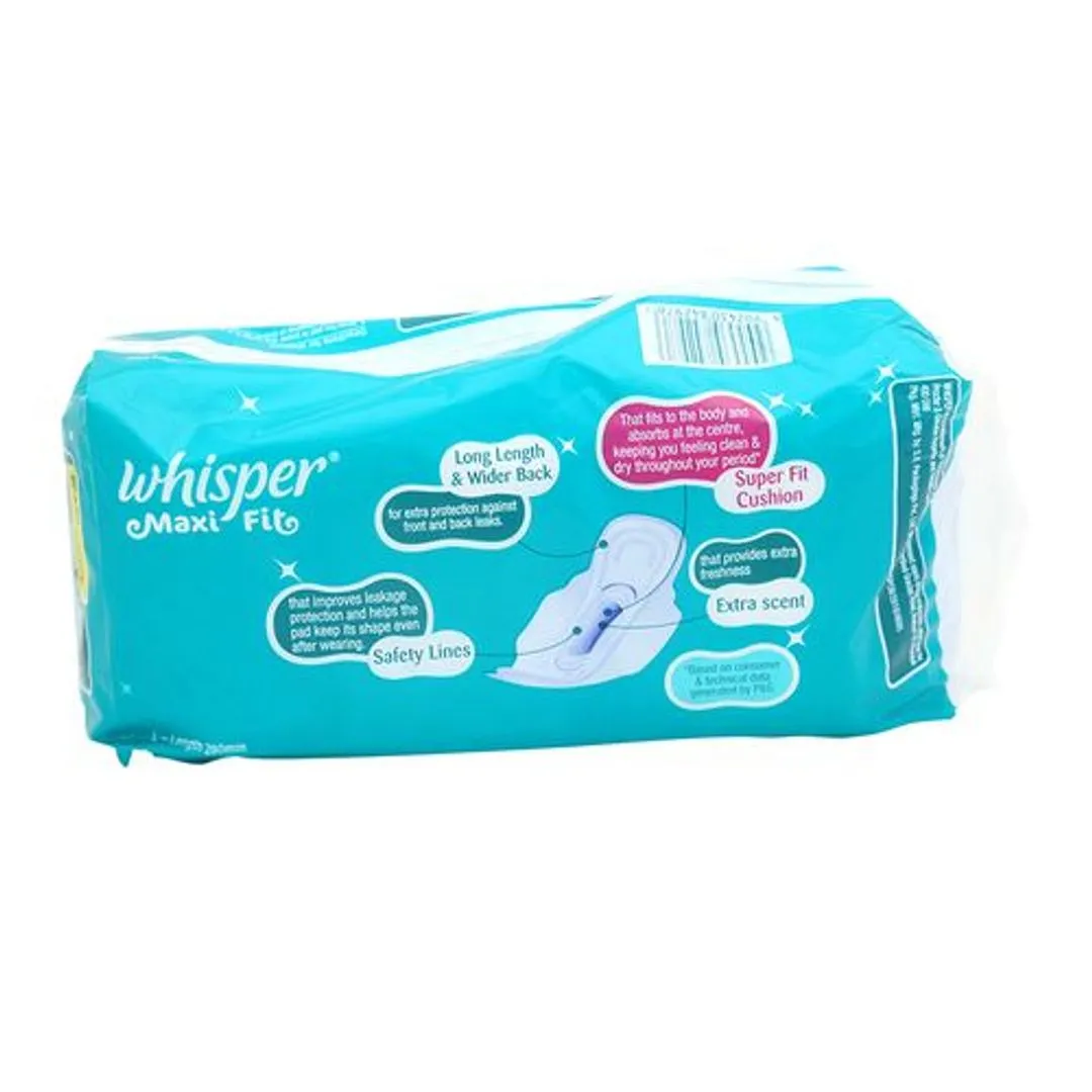 Whisper Sanitary Pads  Maxi Fit L 8 Pieces
