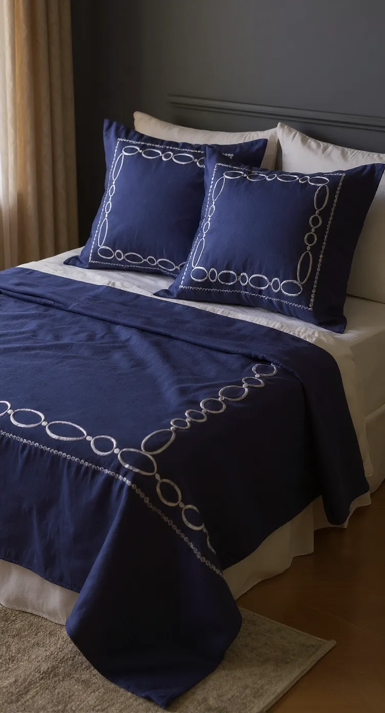 King Size Embroidered Bed Sheet Set