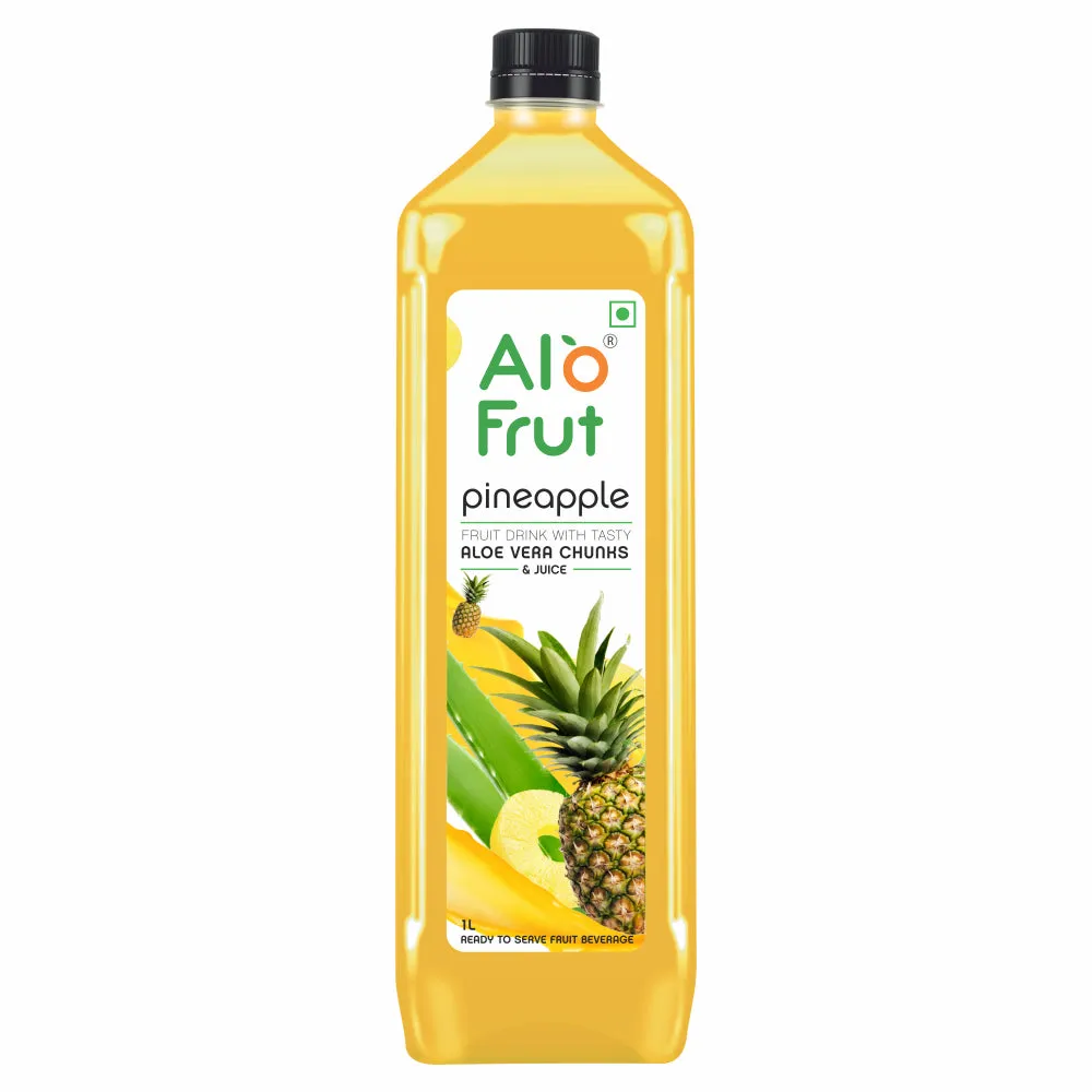 Alo Frut Pineapple Aloevera Chunks & Juice 1 L