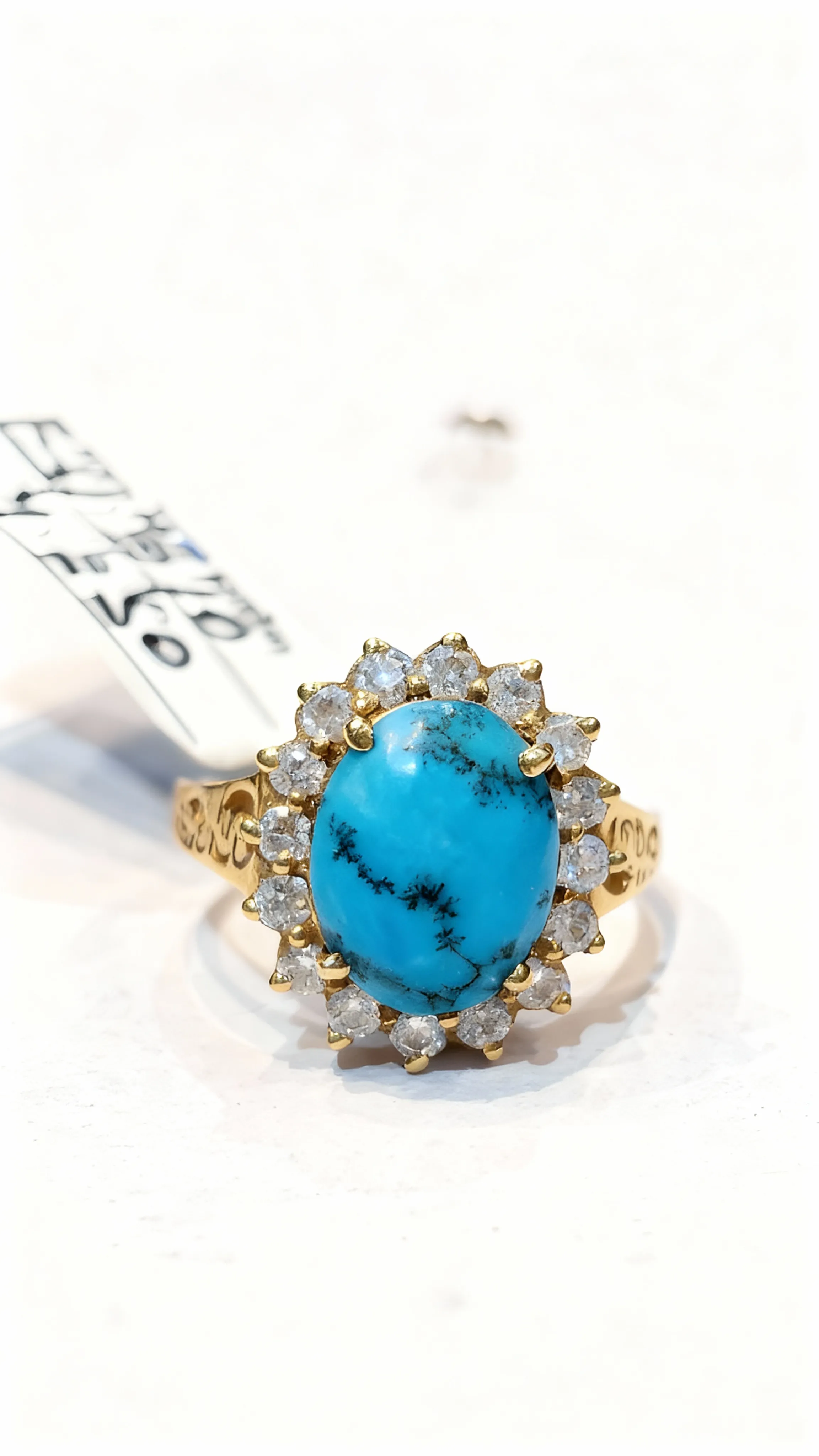 Turquoise and Diamond Ring