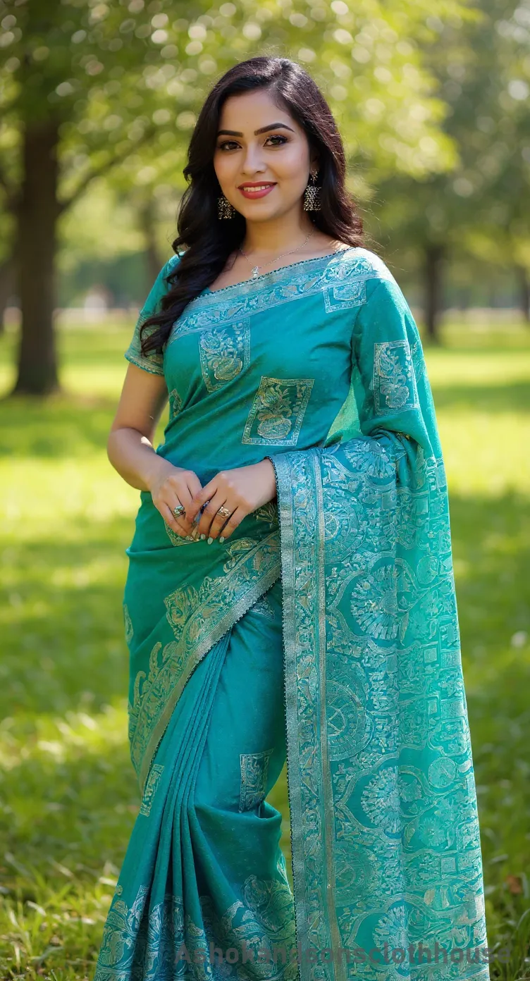 Intricate Blue Saree