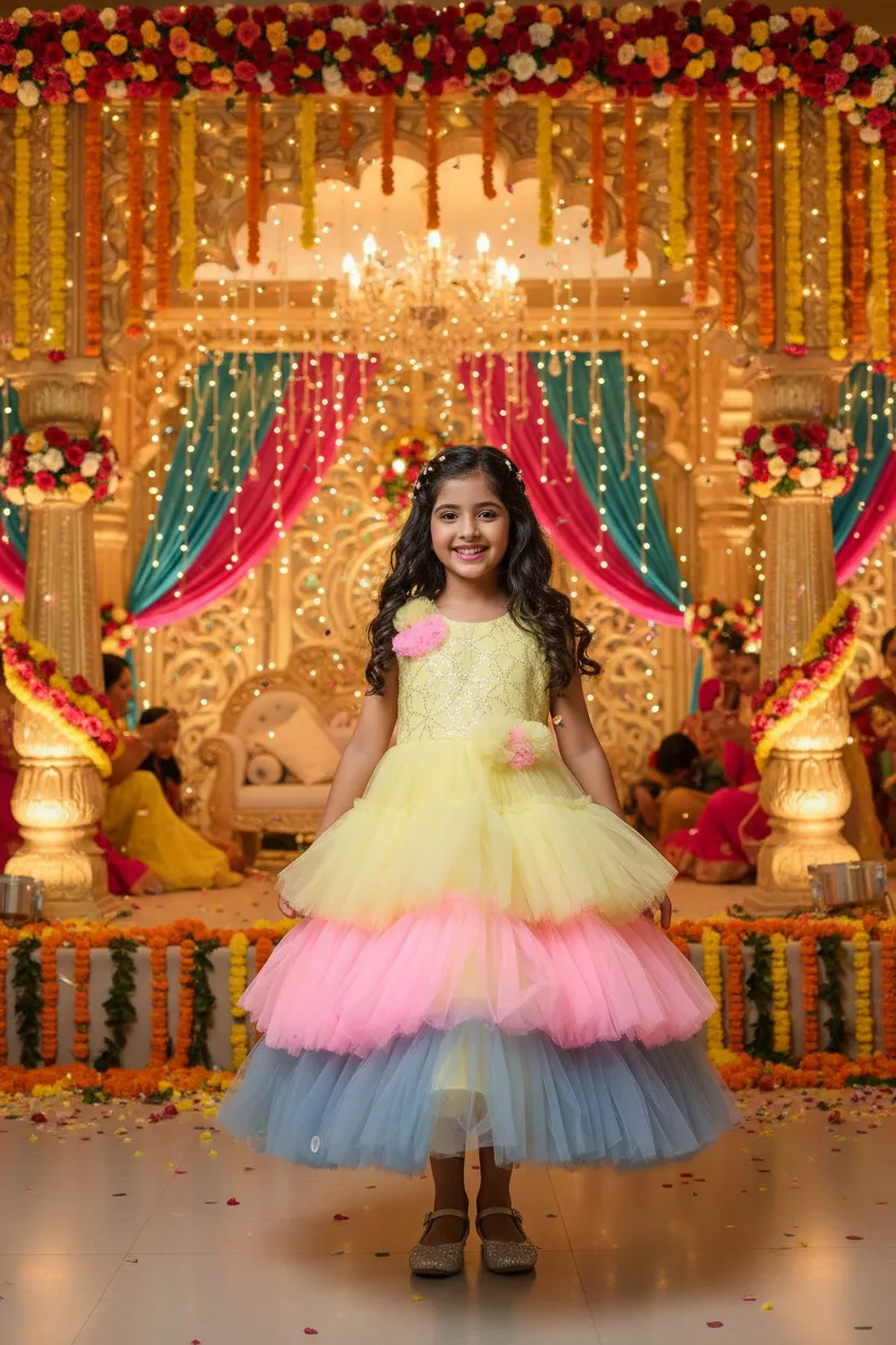 Girls Rainbow Tutu Dress