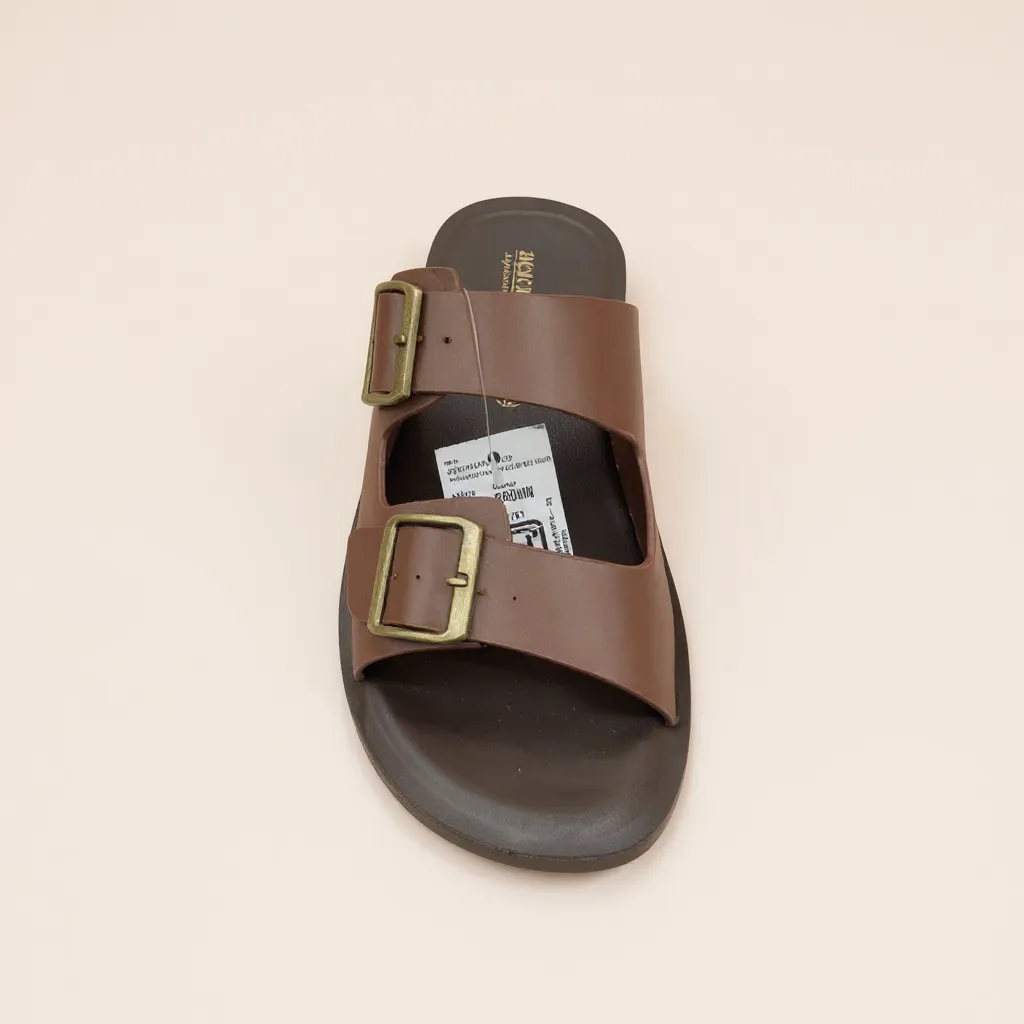 Brown Slide Sandals