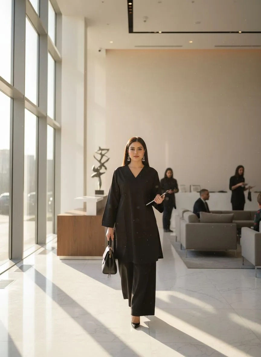 Karigari Black Modern Tunic