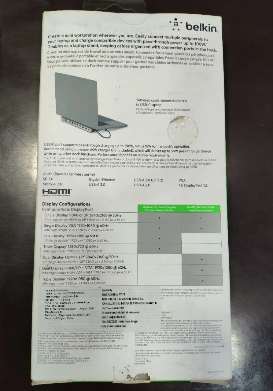 Belkin CONNECT USB-C 11-in-1 Multiport Dock