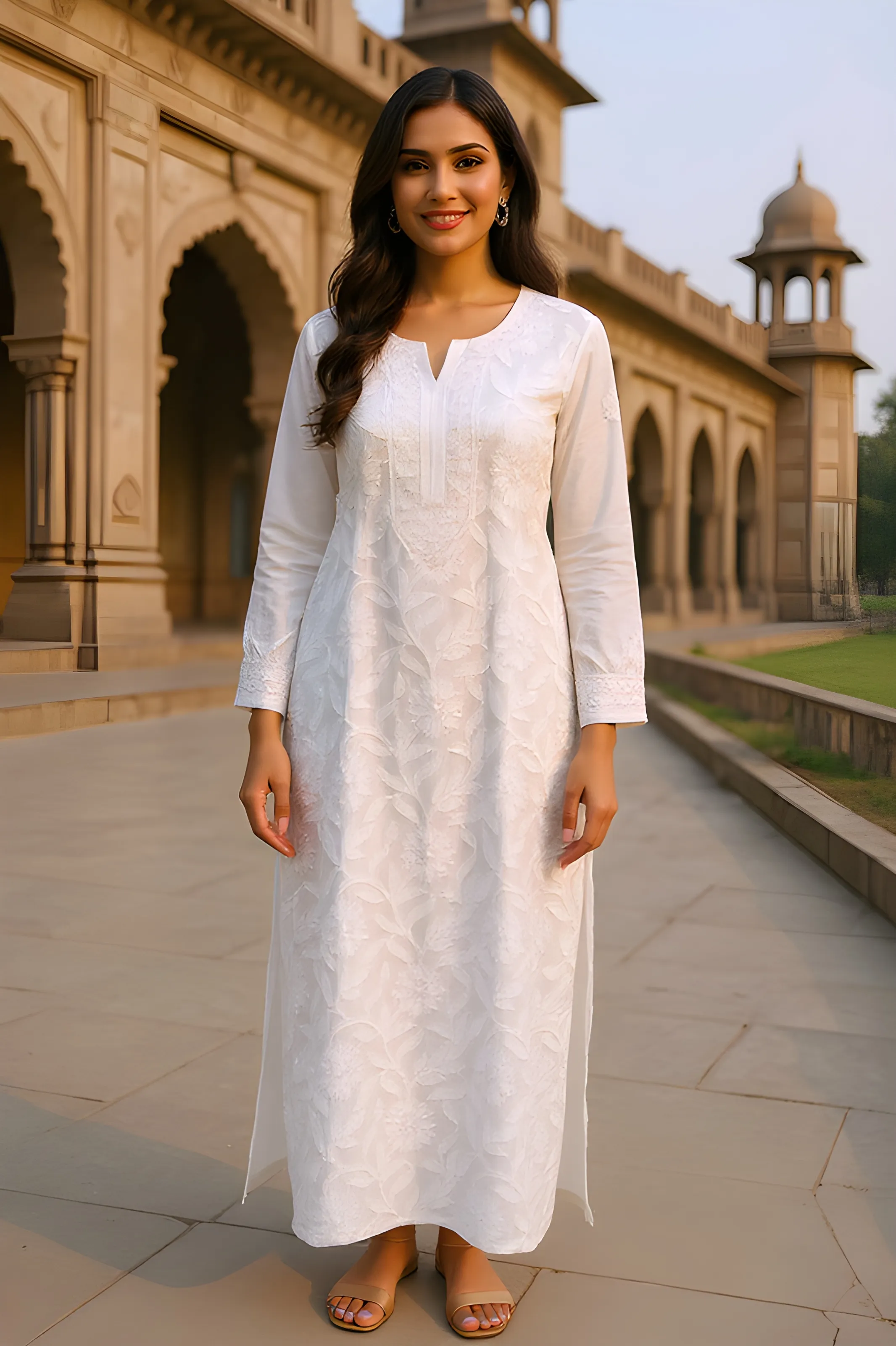 Mudal Jaal Embroidered Kurta