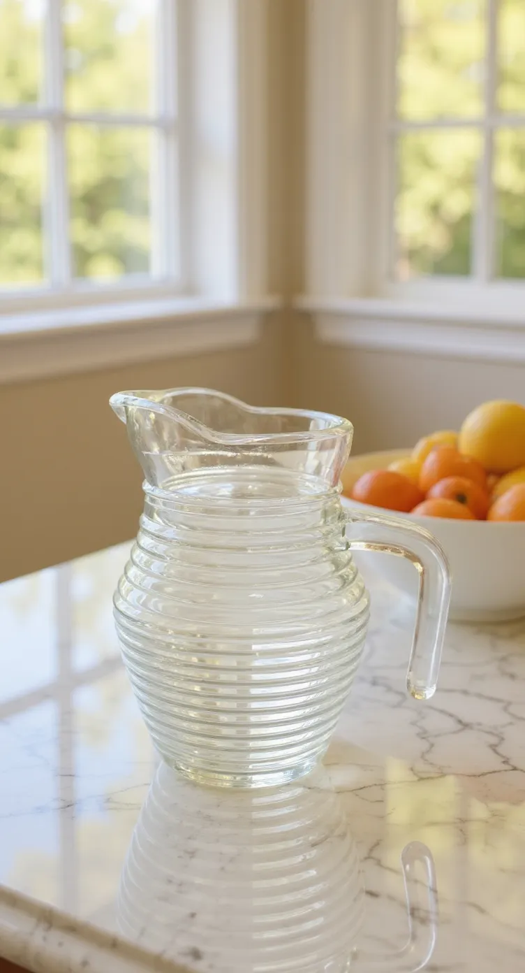 Ribbed Glass Jug