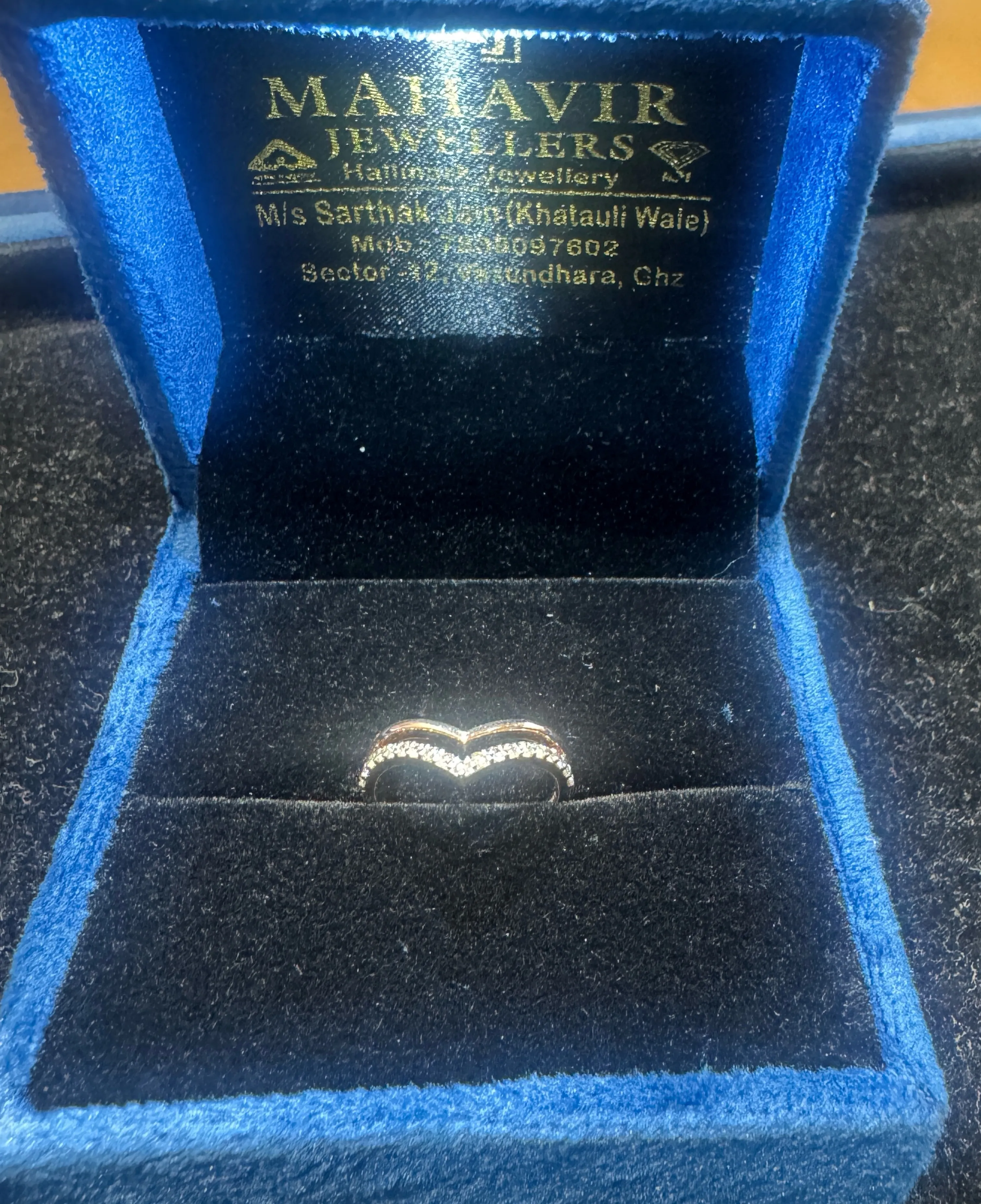 Heart-Shaped Certified Natural Diamond Ring by Mahavir Jewellers✨ view 3