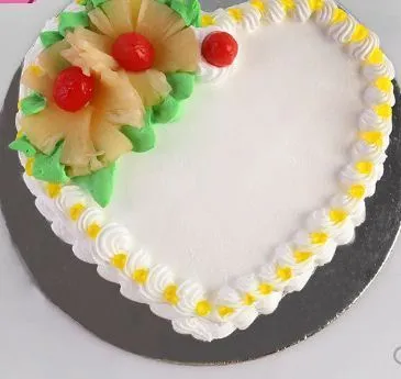 Heart-Shaped Pineapple Cake