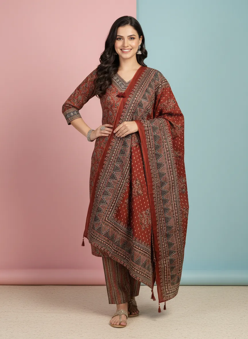 Traditional Printed Salwar Suit