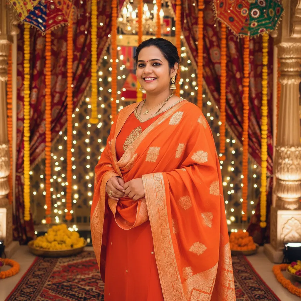 Orange Salwar Suit