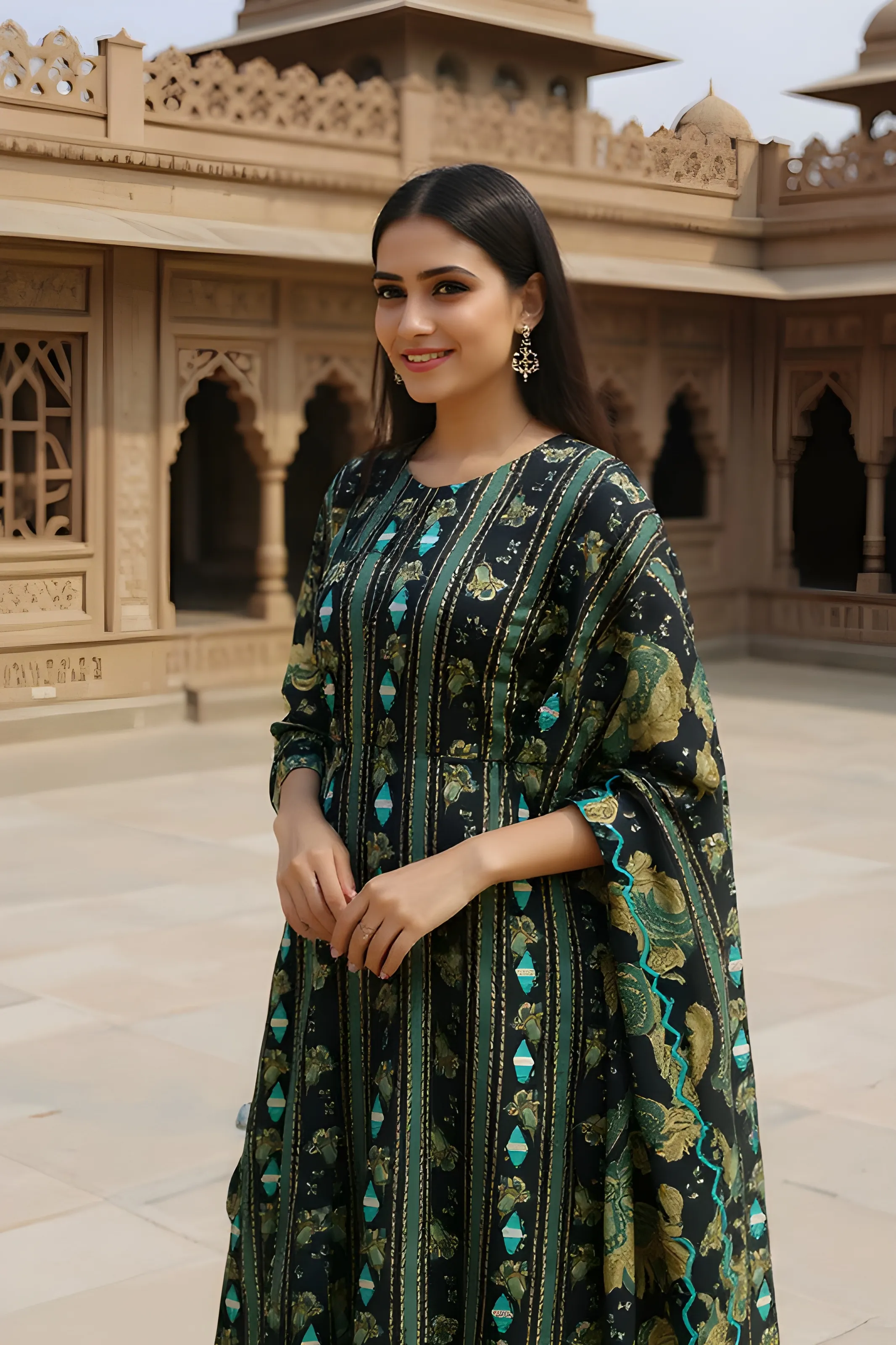 Embroidered Palazzo Pants