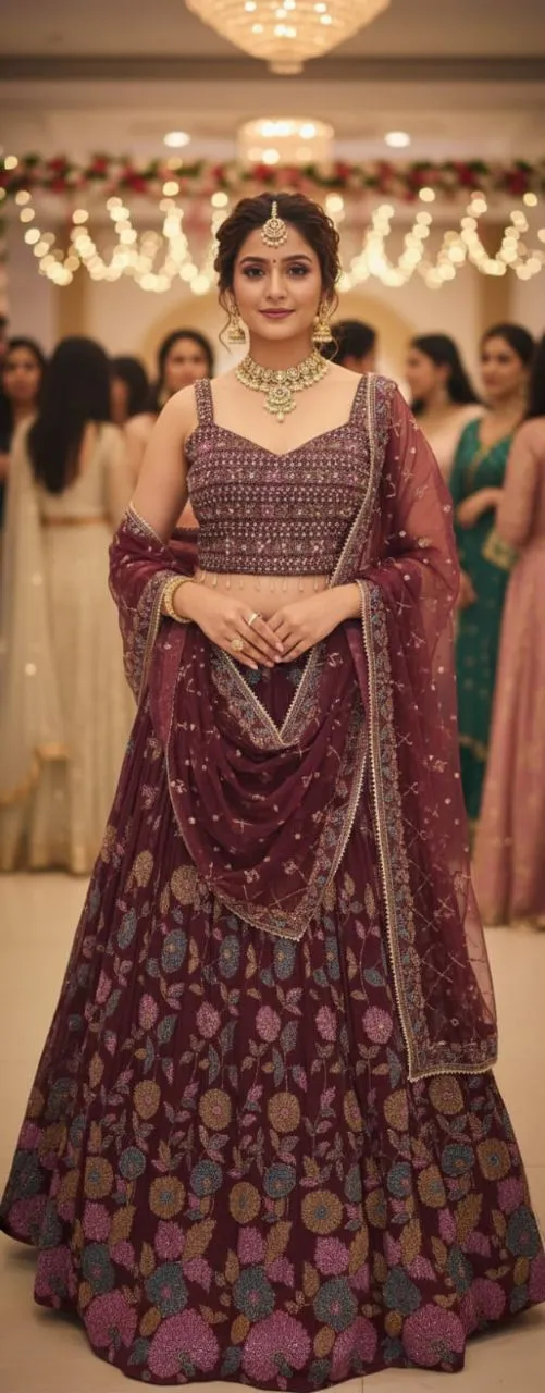 Traditional Embroidered Lehenga