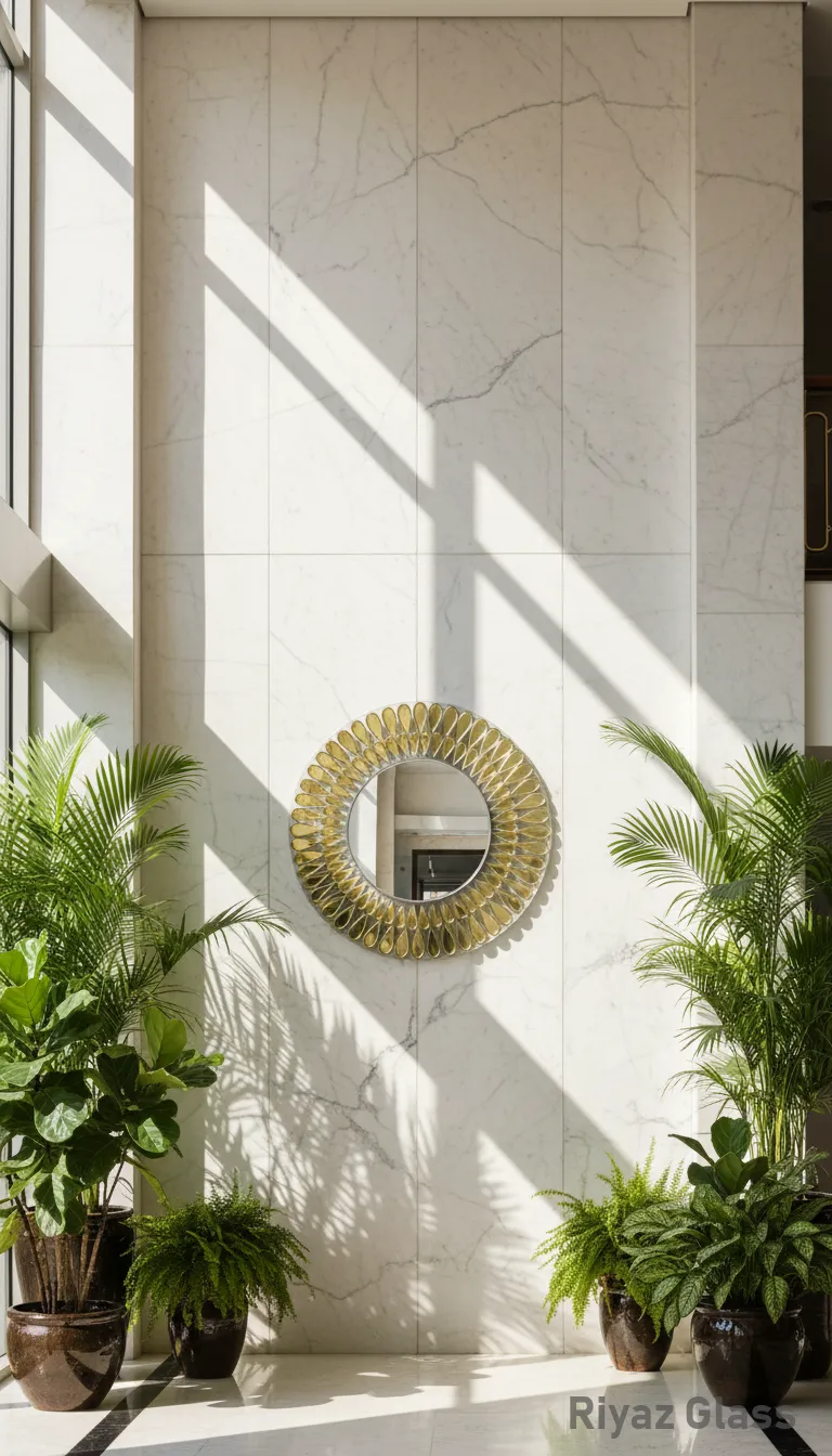 Decorative Gold Circular Mirror