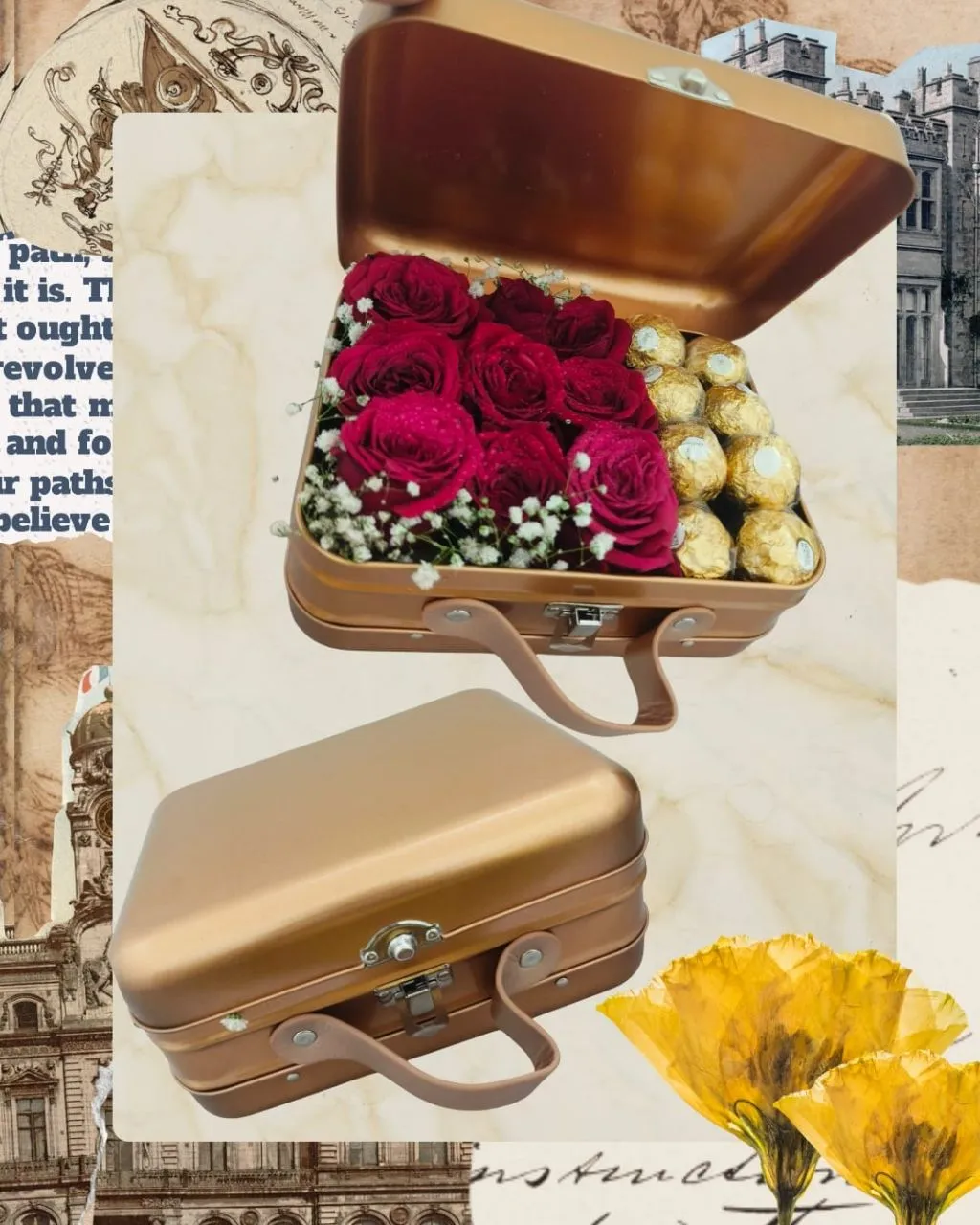 Golden Luxe Suitcase view 3