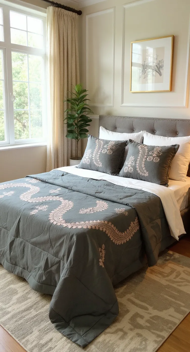 Embroidered Bed Sheet Set