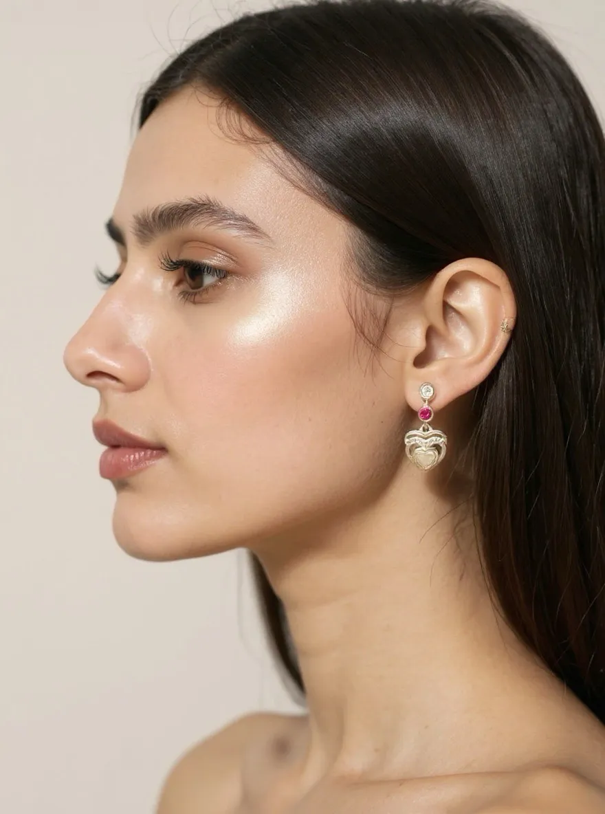 Heart Charm Earrings