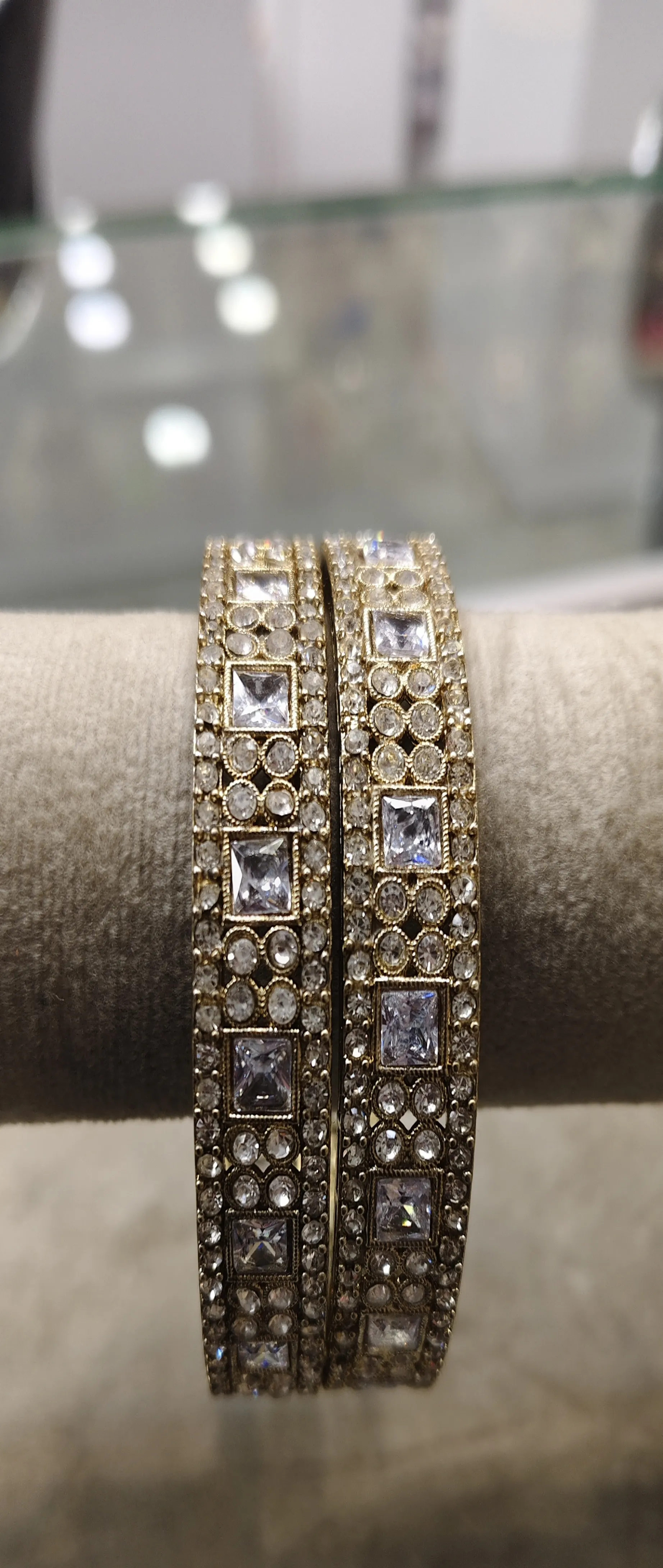 Designer Kundan Bangles Set view 3