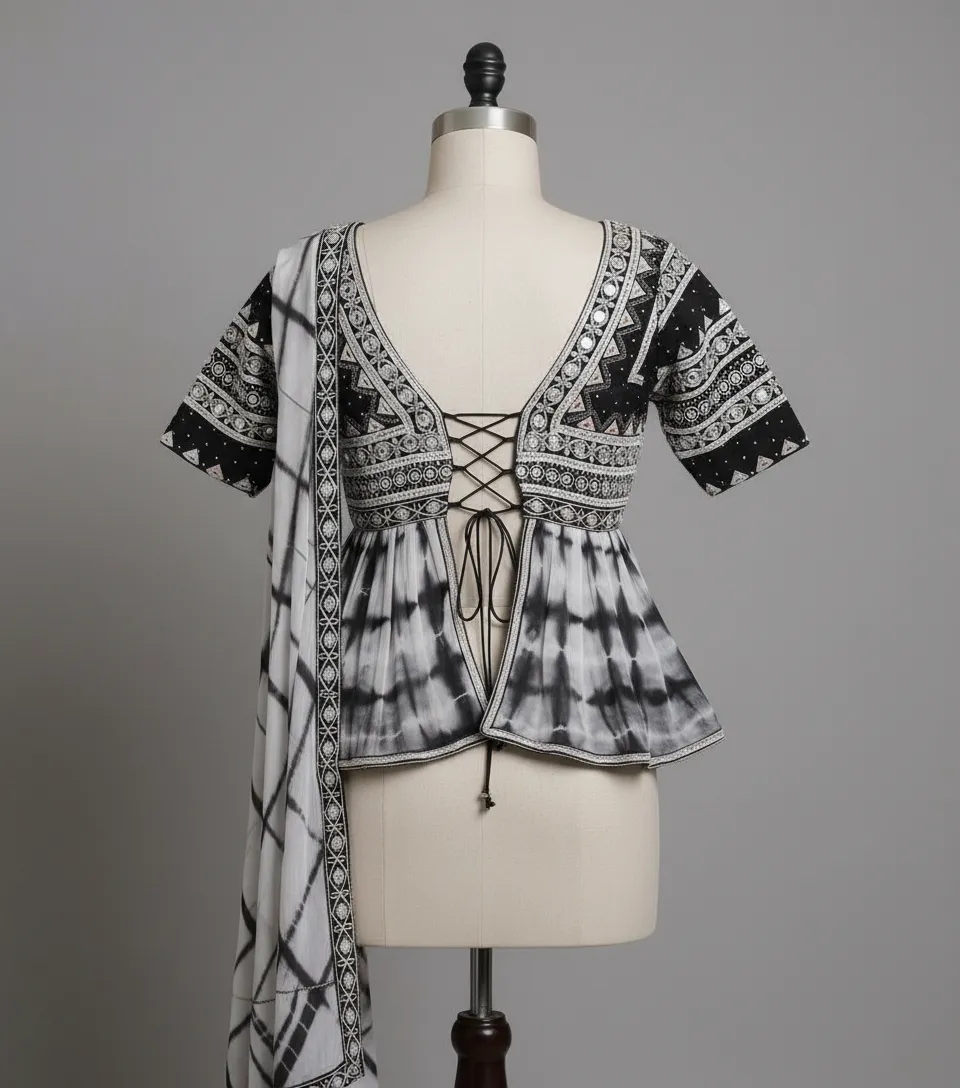 Resha House Tie-Front Printed Tunic