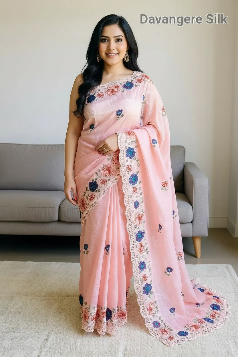 Floral Embroidery Silk