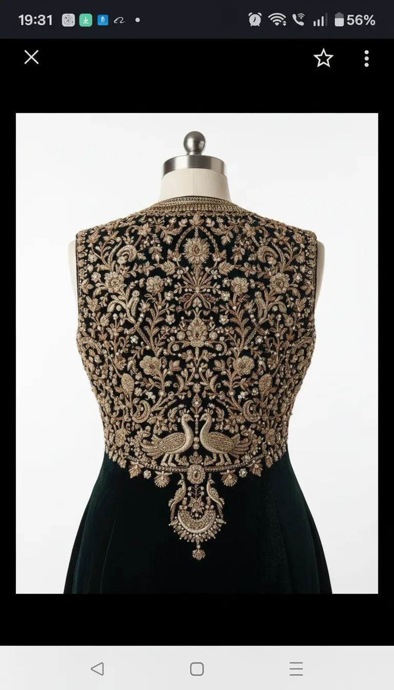 Velvet Embroidered Blouse view 2