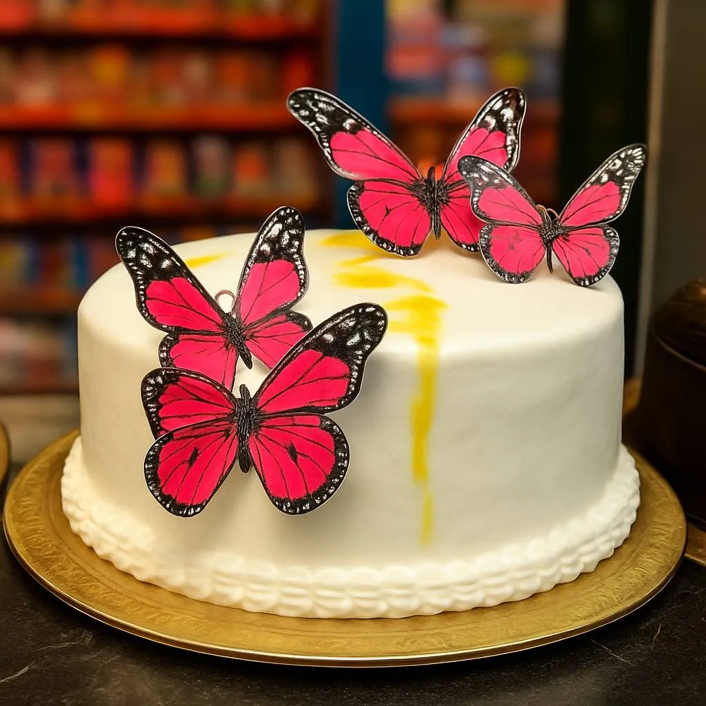 Butterfly Vanilla Fondant Cake