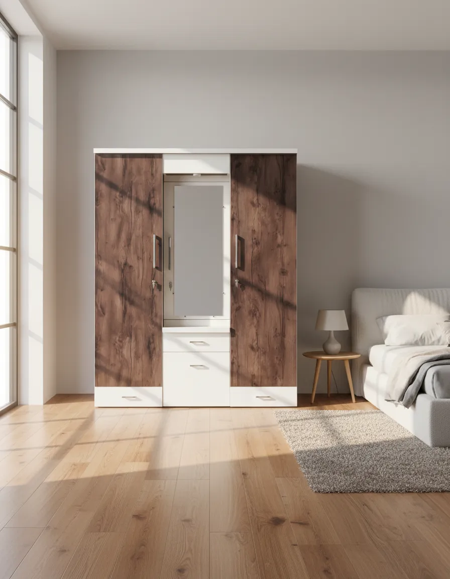 Modern Wooden Wardrobe Teek