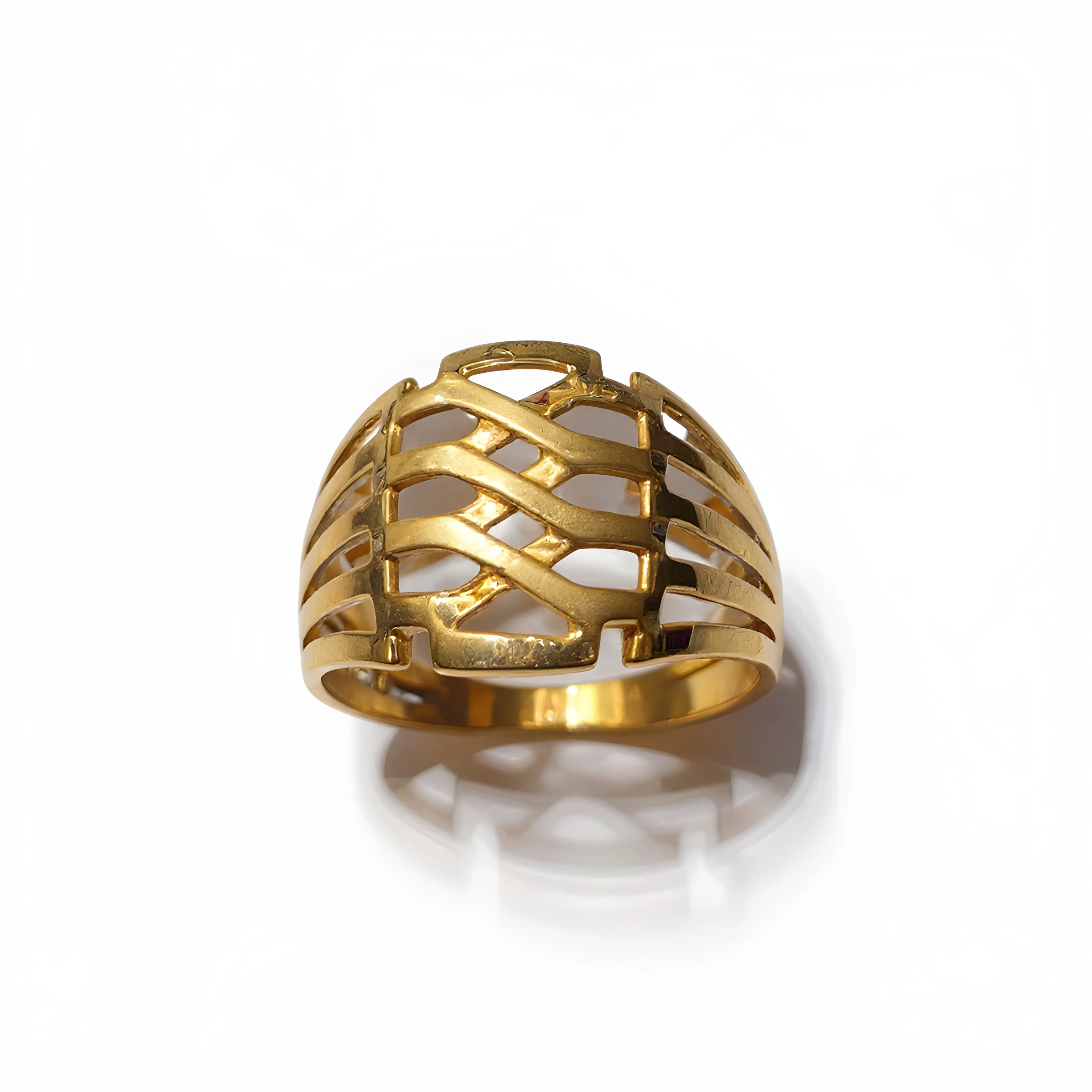18K Gold Geometric Ring