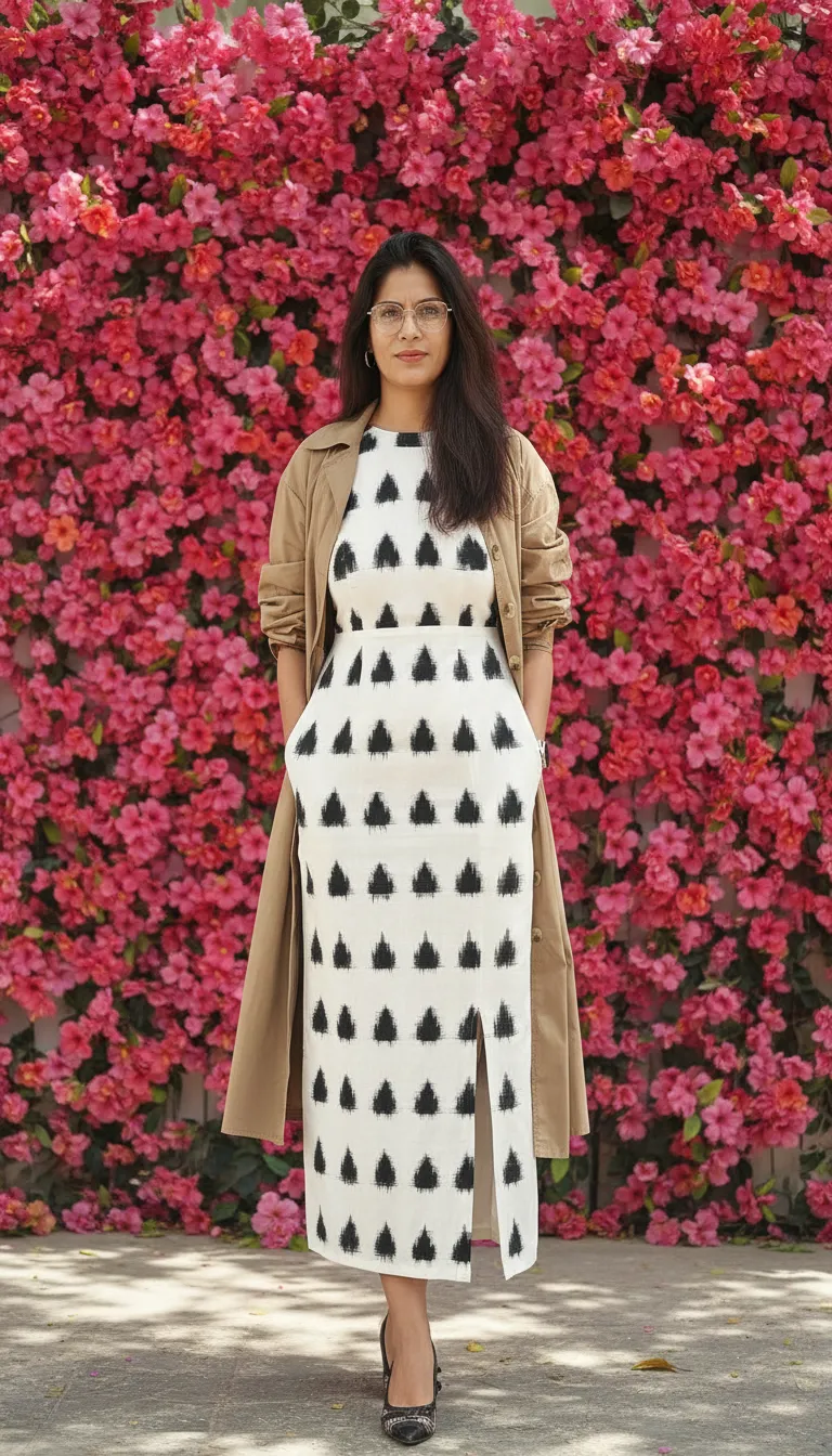 Ikat Print Dress