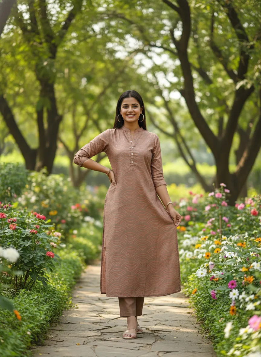 Button-Down Kurta Set