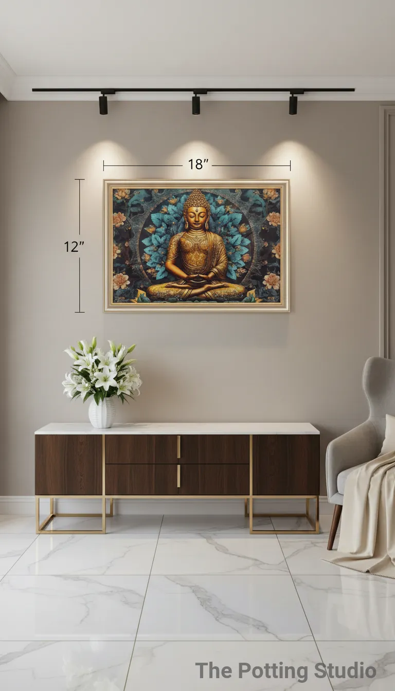 Buddha Wall Art 23"H & 18"W