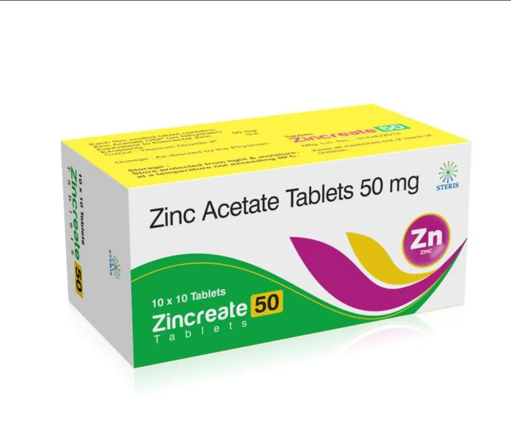Zincrete 50 Zinc Acetate Tablets 50 mg