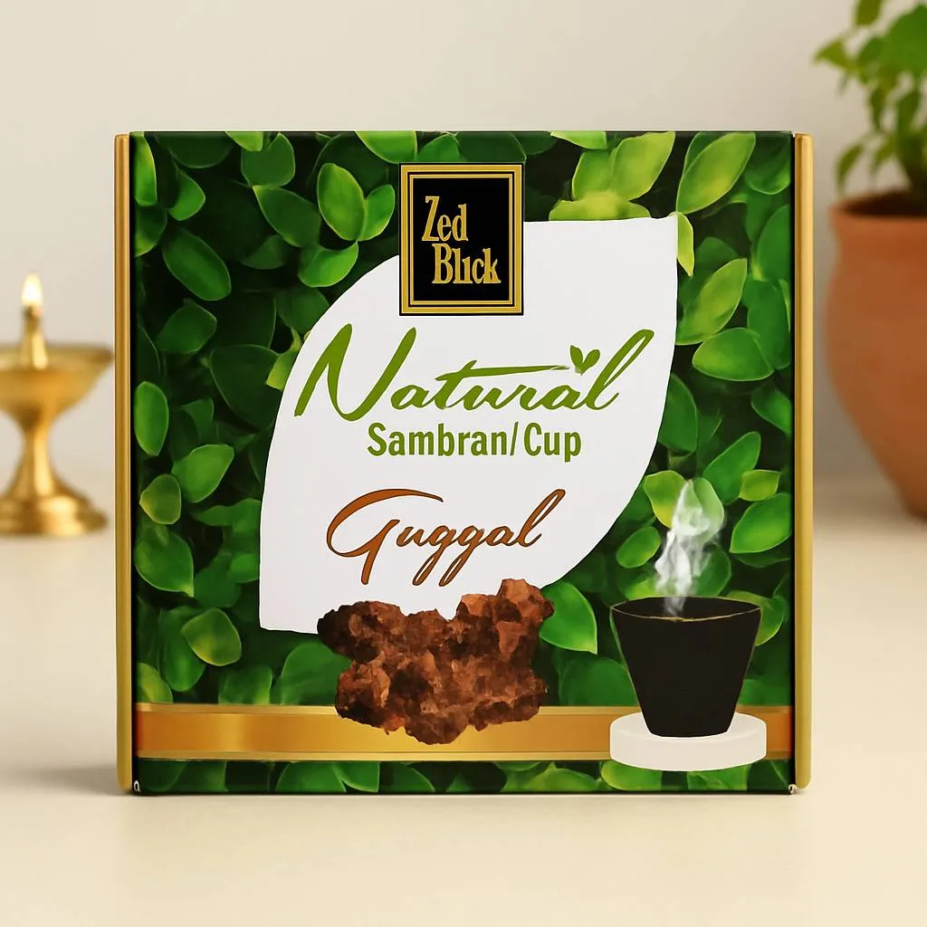 Zed Black Natural Sambrani Cup Guggal