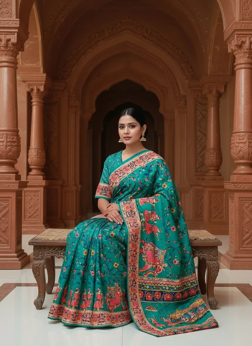 Traditional Printed Sari