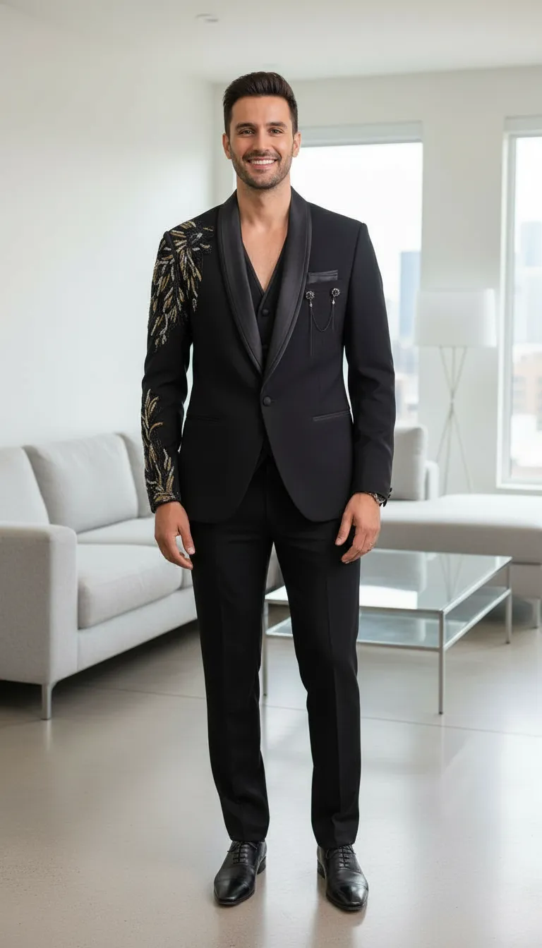Designer Embroidered Tuxedo
