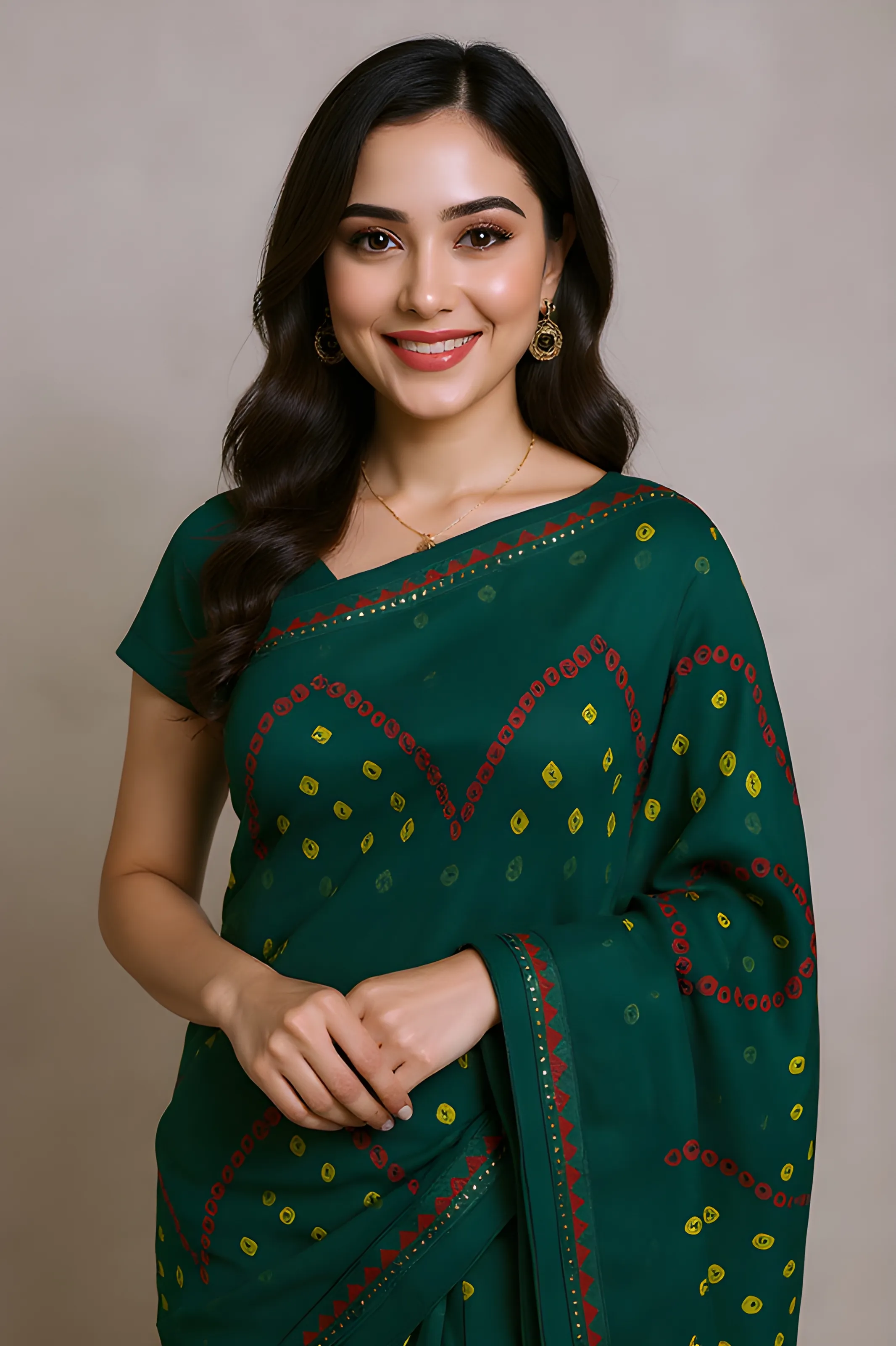 Mal Mal Embroidered Saree