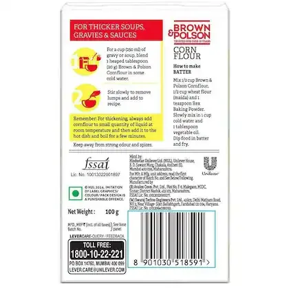 Brown & Polson Corn Flour Starch 100 g view 2