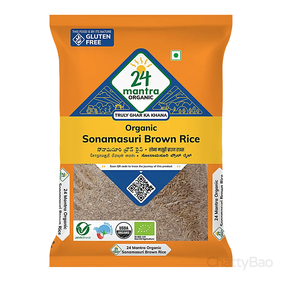 24 Mantra Organic Rice Sonamasuri Brown 1 Kg