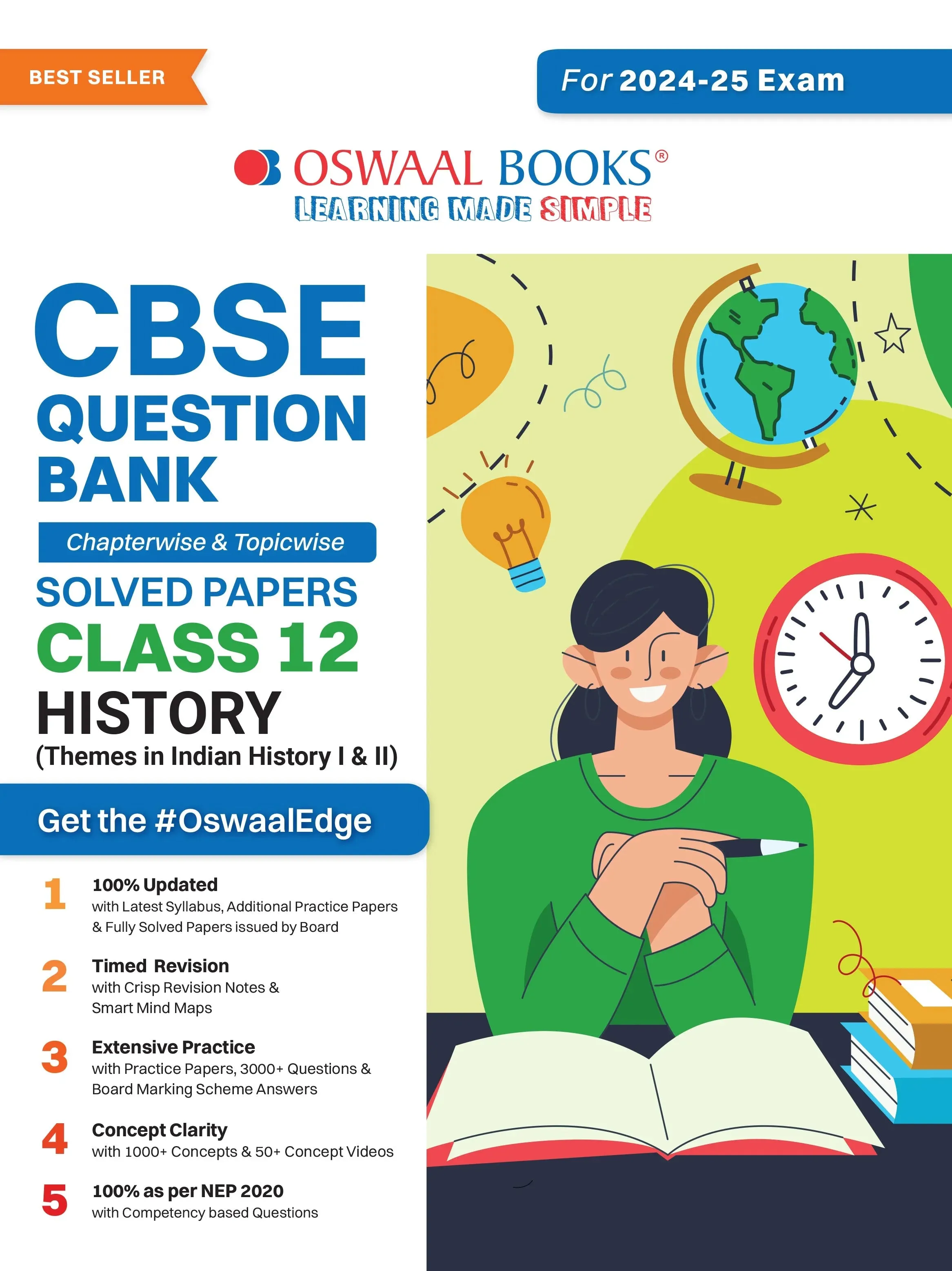 Oswaal CBSE Question Bank Class 12 History, Chapterwise and Topicwise Solved Papers For Board Exams 2025