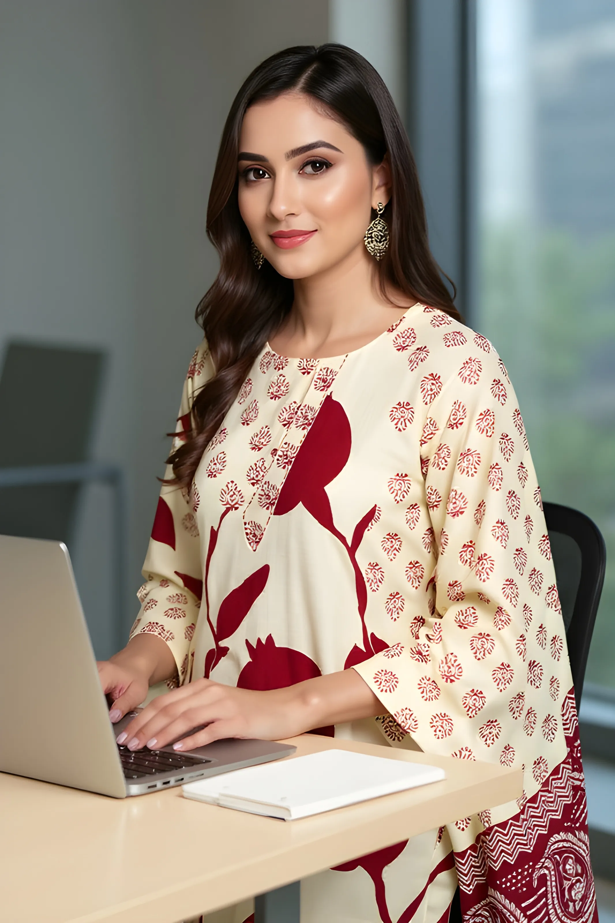 Soniya Boutique Red Pomegranate Kurti