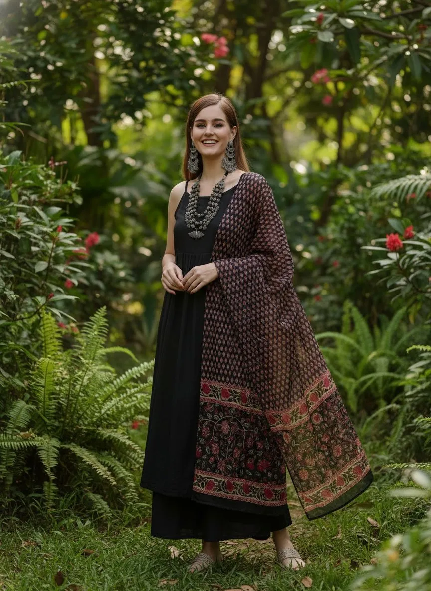 Stylish Black Kurta Set