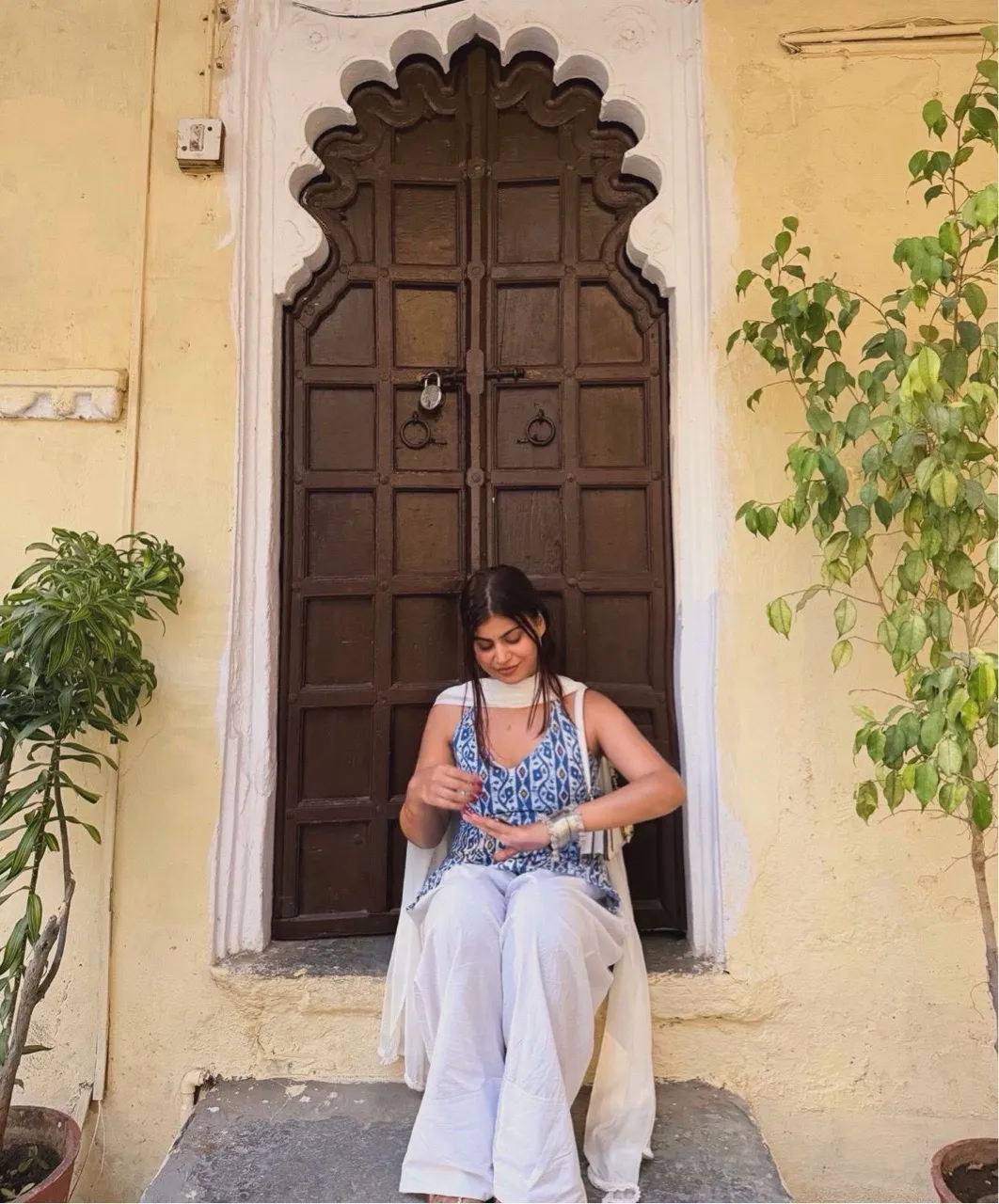 Blue Printed Kurti view 2