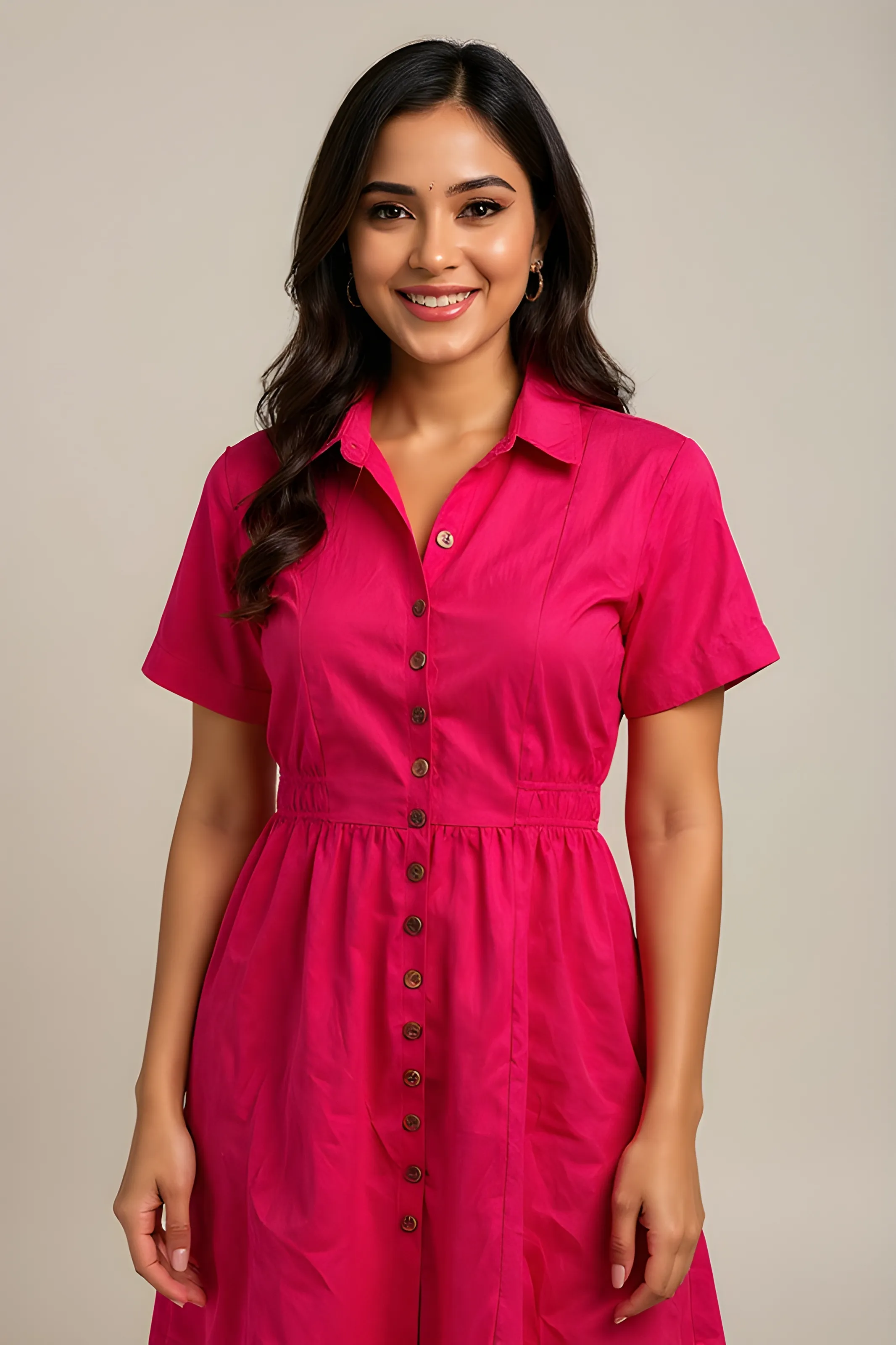 Vibrant Magenta Summer Dress