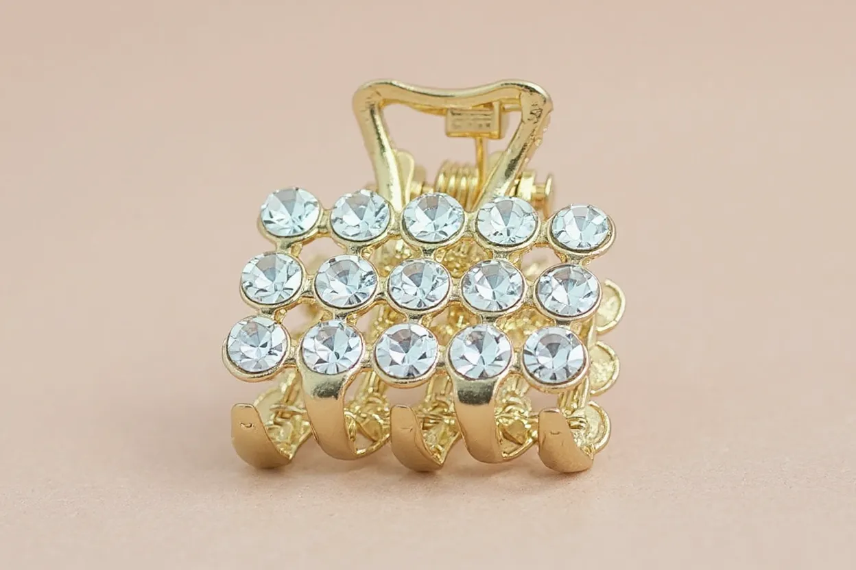 Gold-Tone Rhinestone Hair Clip