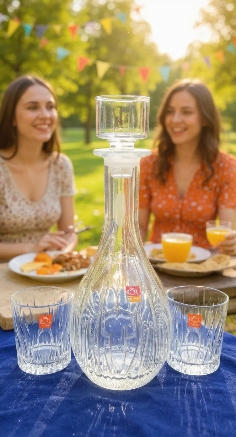 RCR Glass Decanter and Glass Set